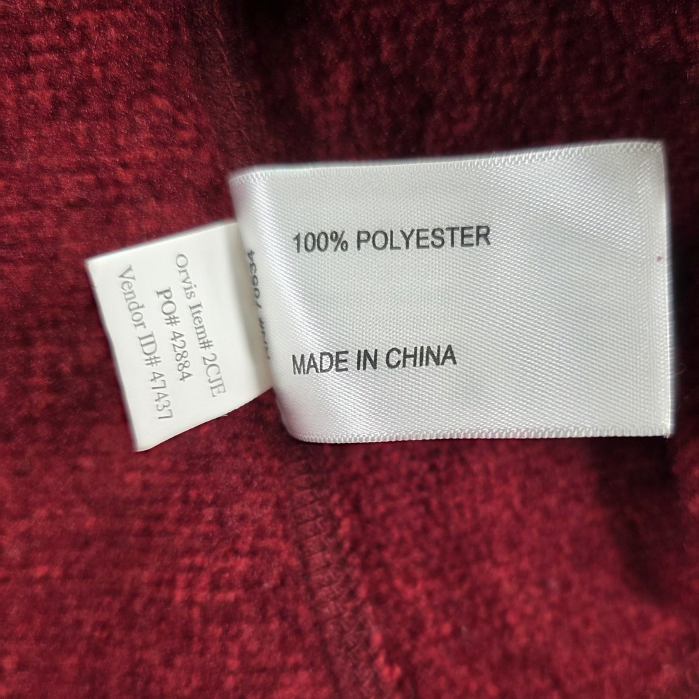 Orvis Womens XL Burnt Orange Heathered Sweater Fleece Full Zip Vest Pockets Fall - Picture 7 of 8